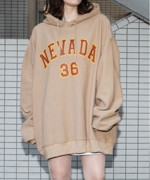 PairPair（ペアペア）の「ヘビーウェイトBIGロゴパーカー(ユニセックス)（パーカー・メンズ・ベージュ/ライトグレー・FREE）」の18枚目の写真