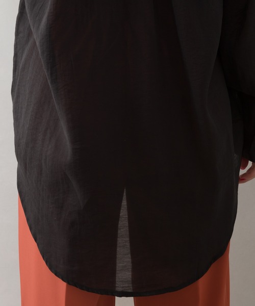 SpRay(スプレイ)の「シアーシャツ(シャツ/ブラウス・レディース・ベージュ/ブラック/グリーン/グレー/ホワイト/レンガ・FREE)」の18枚目の写真