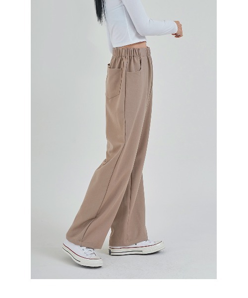 ACOVER（オコボ）の「A'GEM/9 × .kom『ACOVER/オコボ』WIDE BANDING SLACKS/バンディング ワイドスラックスパンツ（スラックス・レディース・ブラック/チャコールグレー/ベージュ・FREE）」の17枚目の写真