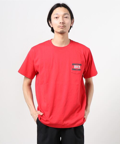 RVCA(ルーカ)の「RVCA/ルーカ バックプリント ポケットTシャツ BB041-204(Tシャツ/カットソー・メンズ・ホワイト/レッド/ブラック・M/L/S)」の7枚目の写真