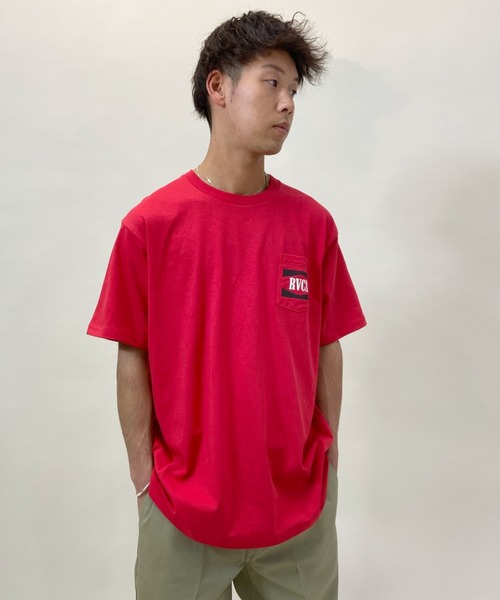 RVCA(ルーカ)の「RVCA/ルーカ バックプリント ポケットTシャツ BB041-204(Tシャツ/カットソー・メンズ・ホワイト/レッド/ブラック・M/L/S)」の11枚目の写真