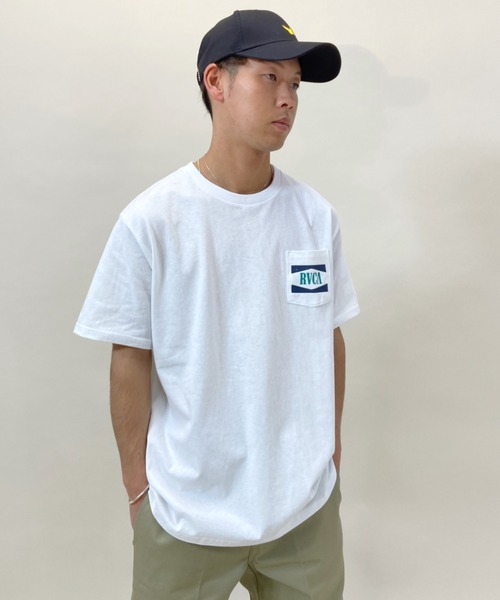 RVCA(ルーカ)の「RVCA/ルーカ バックプリント ポケットTシャツ BB041-204(Tシャツ/カットソー・メンズ・ホワイト/レッド/ブラック・M/L/S)」の8枚目の写真