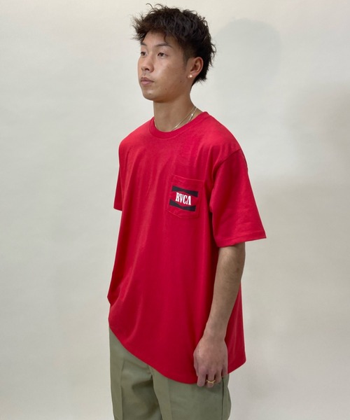 RVCA(ルーカ)の「RVCA/ルーカ バックプリント ポケットTシャツ BB041-204(Tシャツ/カットソー・メンズ・ホワイト/レッド/ブラック・M/L/S)」の16枚目の写真