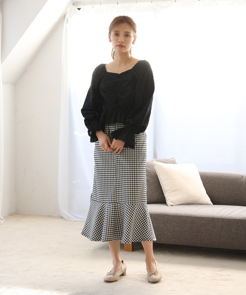 one after another NICE CLAUP（ワンアフターアナザーナイスクラップ）の「チロルレースブラウス（シャツ/ブラウス・レディース・ブラック/ベージュ/オフホワイト/ラベンダー・FREE）」の20枚目の写真