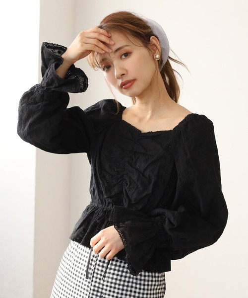 one after another NICE CLAUP（ワンアフターアナザーナイスクラップ）の「チロルレースブラウス（シャツ/ブラウス・レディース・ブラック/ベージュ/オフホワイト/ラベンダー・FREE）」の22枚目の写真