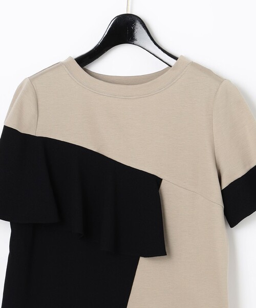 Diagram（ダイアグラム）の「バイカラーフリルカットトップ（Tシャツ/カットソー・レディース・ホワイト/ベージュ・36）」の16枚目の写真