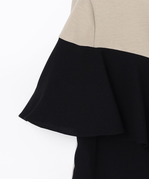 Diagram（ダイアグラム）の「バイカラーフリルカットトップ（Tシャツ/カットソー・レディース・ホワイト/ベージュ・36）」の7枚目の写真