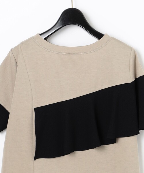 Diagram（ダイアグラム）の「バイカラーフリルカットトップ（Tシャツ/カットソー・レディース・ホワイト/ベージュ・36）」の10枚目の写真