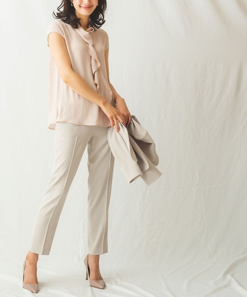 NARACAMICIE(ナラカミーチェ)の「ソフトジョーゼットプリーツタイブラウス(シャツ/ブラウス・レディース・オフホワイト/イエロー/ベージュ・SMALL/MEDIUM/LARGE)」の13枚目の写真