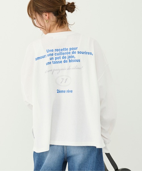 M nort（エムノート）の「【わたなべ麻衣プロデュース】オーガニックコットン バックプリントロンT/長袖Tシャツ（Tシャツ/カットソー・レディース・オフホワイト・FREE）」の12枚目の写真