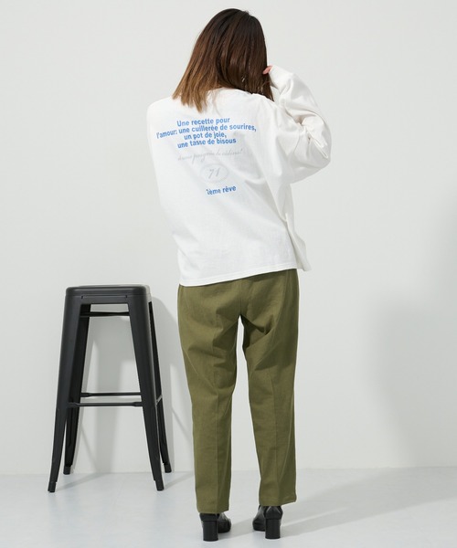 M nort（エムノート）の「【わたなべ麻衣プロデュース】オーガニックコットン バックプリントロンT/長袖Tシャツ（Tシャツ/カットソー・レディース・オフホワイト・FREE）」の9枚目の写真