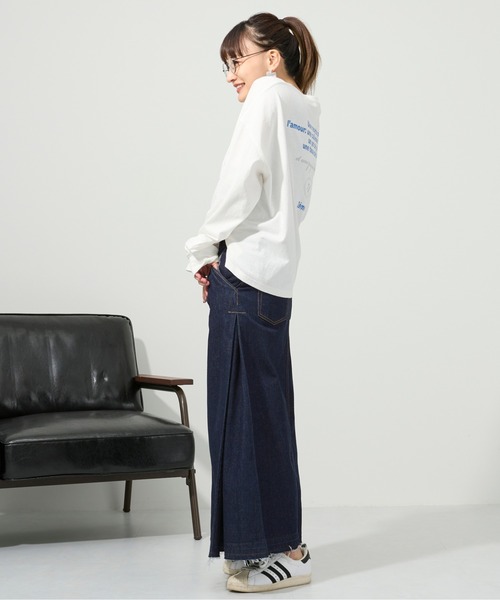 M nort（エムノート）の「【わたなべ麻衣プロデュース】オーガニックコットン バックプリントロンT/長袖Tシャツ（Tシャツ/カットソー・レディース・オフホワイト・FREE）」の2枚目の写真