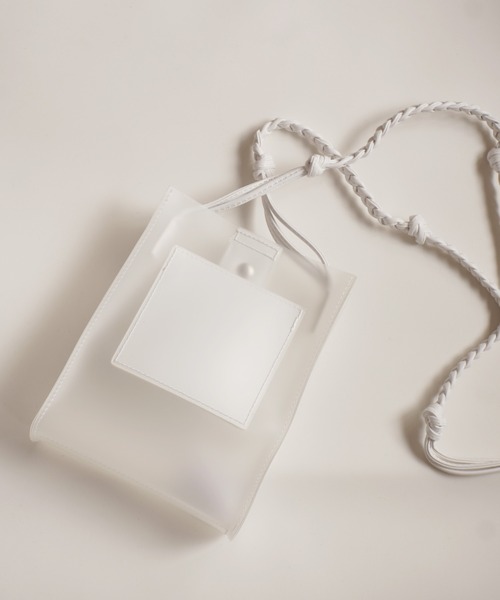 Port(ポート)の「クリア スクエア ショルダーバッグ #_(ショルダーバッグ・レディース・ホワイト/ブラック/ブルー・FREE)」の2枚目の写真