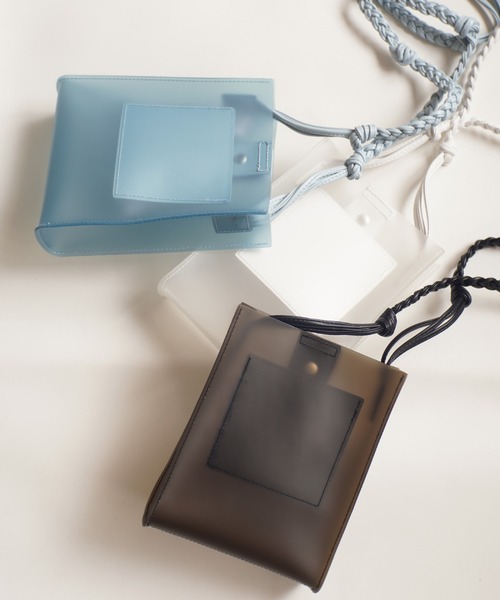 Port(ポート)の「クリア スクエア ショルダーバッグ #_(ショルダーバッグ・レディース・ホワイト/ブラック/ブルー・FREE)」の1枚目の写真