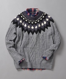 SHIPS JET BLUE | SHIPS JET BLUE(シップス ジェットブルー): ホールガーメント クルーネックニット■(ニット/セーター)