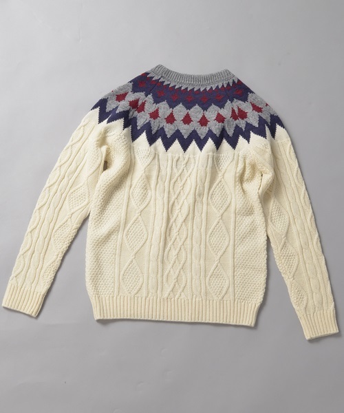 SHIPS JET BLUE（シップスジェットブルー）の「SHIPS JET BLUE(シップス ジェットブルー): ホールガーメント クルーネックニット■（ニット/セーター・メンズ・グレー系その他/ナチュラル/ネイビー/ワイン・SMALL/MEDIUM/LARGE）」の9枚目の写真