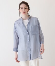 Cutie Blonde | 【S-L/2点セット】シアーチュニックシャツ＋Tシャツ(その他トップス)