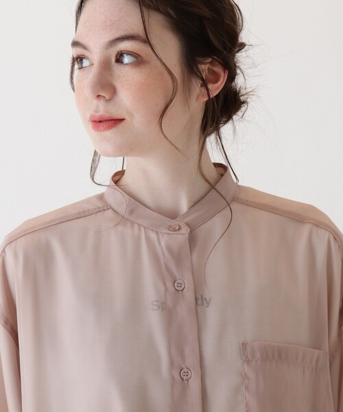 Cutie Blonde（キューティーブロンド）の「◆【S-L/2点セット】シアーチュニックシャツ＋Tシャツ（その他トップス・レディース・サックスブルー/オフホワイト/ベージュ・02/03/01/04）」の5枚目の写真