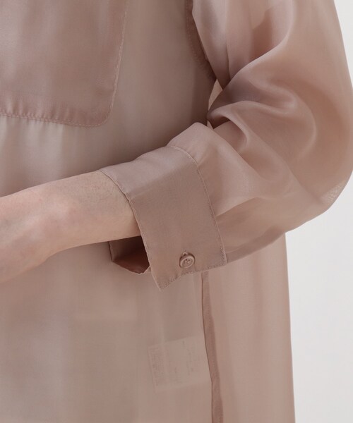 Cutie Blonde（キューティーブロンド）の「◆【S-L/2点セット】シアーチュニックシャツ＋Tシャツ（その他トップス・レディース・サックスブルー/オフホワイト/ベージュ・02/03/01/04）」の8枚目の写真