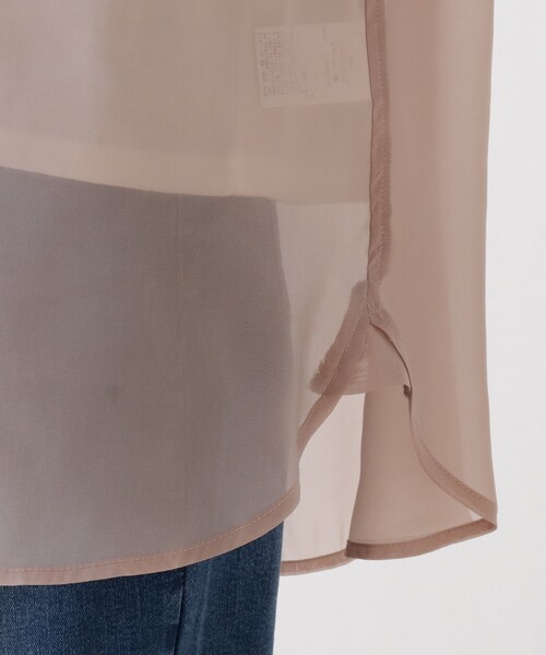 Cutie Blonde（キューティーブロンド）の「◆【S-L/2点セット】シアーチュニックシャツ＋Tシャツ（その他トップス・レディース・サックスブルー/オフホワイト/ベージュ・02/03/01/04）」の7枚目の写真