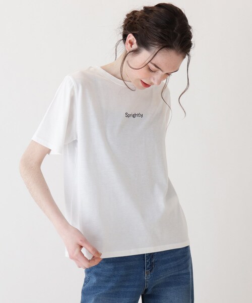 Cutie Blonde（キューティーブロンド）の「◆【S-L/2点セット】シアーチュニックシャツ＋Tシャツ（その他トップス・レディース・サックスブルー/オフホワイト/ベージュ・02/03/01/04）」の12枚目の写真