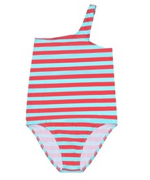 Pacific Rainbow（パシフィックレインボー）の「Pacific Rainbow / ボーダー ワンショルダー スイムワンピース（水着・キッズ）」