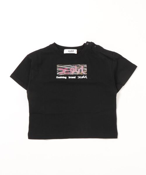 X-girl Stages（エックスガールステージス）の「マジカル総柄ボックスロゴプリントビックTシャツ（Tシャツ/カットソー・キッズ・ラベンダー/ホワイト/ブラック・120cm/110cm/80ｃｍ/140cm/90cm/130cm/100cm）」の2枚目の写真