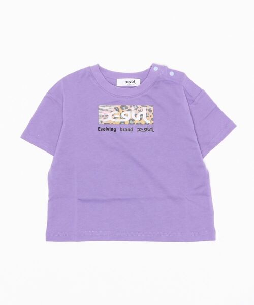 X-girl Stages（エックスガールステージス）の「マジカル総柄ボックスロゴプリントビックTシャツ（Tシャツ/カットソー・キッズ・ラベンダー/ホワイト/ブラック・120cm/110cm/80ｃｍ/140cm/90cm/130cm/100cm）」の5枚目の写真