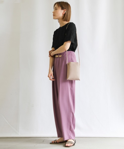 select MOCA（セレクトモカ）の「スクエアミニショルダーバッグ（ショルダーバッグ・レディース・ブラック/オリーブ/アイボリー・FREE）」の5枚目の写真