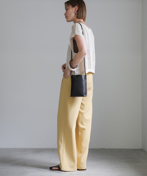 select MOCA（セレクトモカ）の「スクエアミニショルダーバッグ（ショルダーバッグ・レディース・ブラック/オリーブ/アイボリー・FREE）」の6枚目の写真