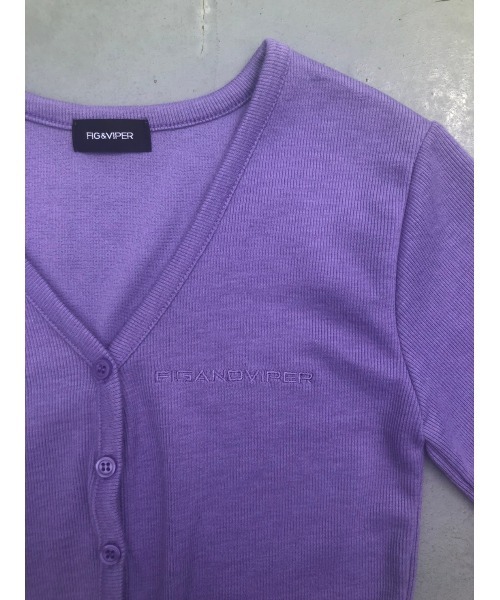 FIG&VIPER（フィグアンドバイパー）の「メロウショートカーデ（カーディガン/ボレロ・レディース・ホワイト/パープル/イエロー/ピンク/ブルー・FREE）」の21枚目の写真