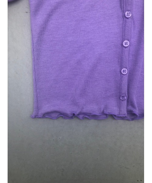 FIG&VIPER（フィグアンドバイパー）の「メロウショートカーデ（カーディガン/ボレロ・レディース・ホワイト/パープル/イエロー/ピンク/ブルー・FREE）」の22枚目の写真