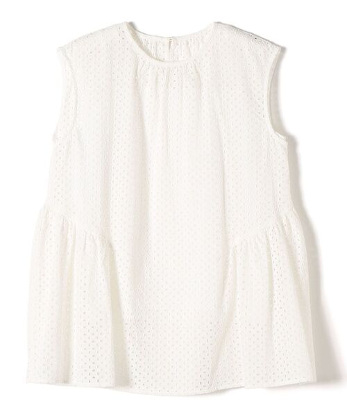 SHIPS(シップス)の「【WEB限定】〈手洗い可能〉カットワークレースタック切替ブラウス◇(シャツ/ブラウス・レディース・オリーブ/ブラック/オフホワイト/イエロー/ブルー・ONE SIZE)」の6枚目の写真
