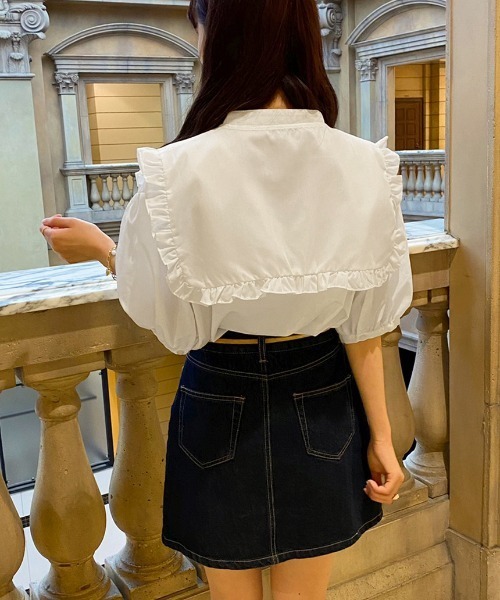 セール】つけ襟フリル2wayブラウス【ZOZOTOWN限定アイテム】（シャツ