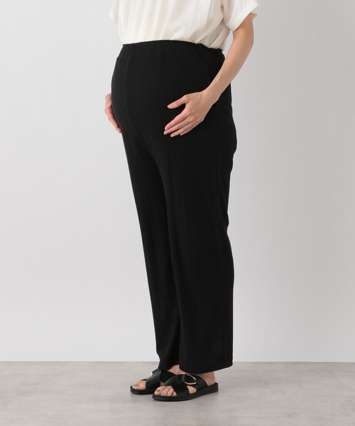 LEPSIM（レプシィム）の「マタニティ／ランダムリブイージーパンツ　941348（マタニティウェア/グッズ・レディース・アイボリー/ベージュ/ブラック・FREE）」の4枚目の写真