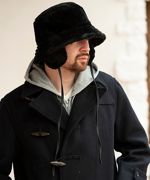 Mighty shine　FUR EARFLAP BUCKET HAT　耳当て