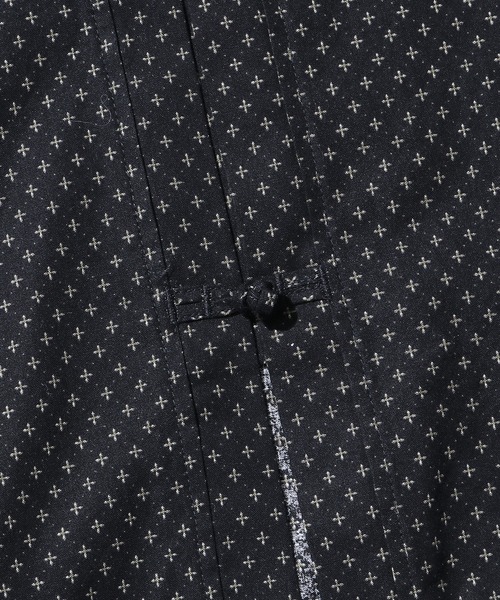 ROOP TOKYO by Hayato(ループトウキョウバイハヤト)の「ROOPTOKYO by Hayato Printed China Shirts ブロード総柄 チャイナシャツ カジュアル ユニセックス(シャツ/ブラウス・メンズ・ブラック/アイボリー/シャーベット・M/L)」の7枚目の写真