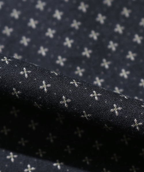 ROOP TOKYO by Hayato(ループトウキョウバイハヤト)の「ROOPTOKYO by Hayato Printed China Shirts ブロード総柄 チャイナシャツ カジュアル ユニセックス(シャツ/ブラウス・メンズ・ブラック/アイボリー/シャーベット・M/L)」の5枚目の写真