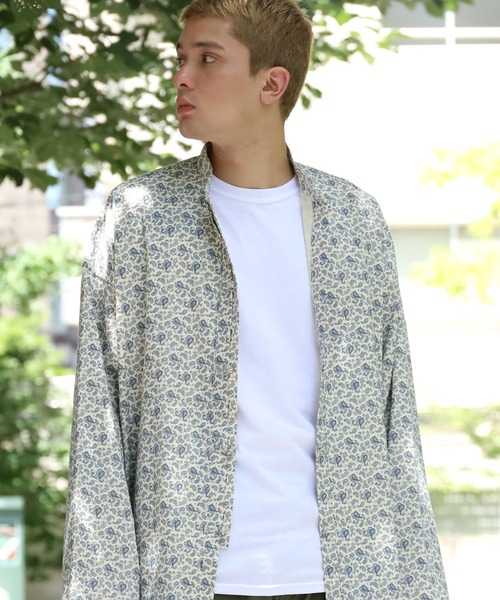 ROOP TOKYO by Hayato(ループトウキョウバイハヤト)の「ROOPTOKYO by Hayato Printed China Shirts ブロード総柄 チャイナシャツ カジュアル ユニセックス(シャツ/ブラウス・メンズ・ブラック/アイボリー/シャーベット・M/L)」の17枚目の写真