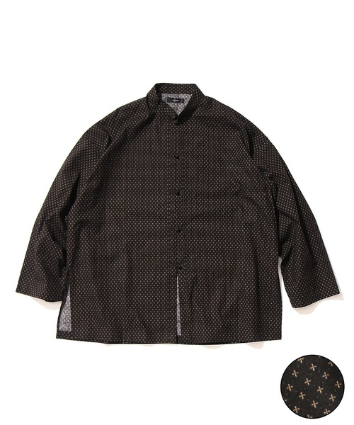 ROOP TOKYO by Hayato(ループトウキョウバイハヤト)の「ROOPTOKYO by Hayato Printed China Shirts ブロード総柄 チャイナシャツ カジュアル ユニセックス(シャツ/ブラウス・メンズ・ブラック/アイボリー/シャーベット・M/L)」の20枚目の写真