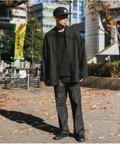 ROOP TOKYO by Hayato(ループトウキョウバイハヤト)の「ROOPTOKYO by Hayato Printed China Shirts ブロード総柄 チャイナシャツ カジュアル ユニセックス(シャツ/ブラウス・メンズ・ブラック/アイボリー/シャーベット・M/L)」の22枚目の写真