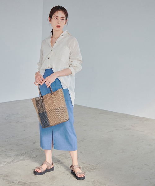 ROPE'（ロペ）の「【今から春まで使える】【洗える】スラブストレッチハイウエストタイトスカート（スカート・レディース・ライトグレー/ベージュ/ブルー系その他4/ピンク・34/36/38/40）」の19枚目の写真