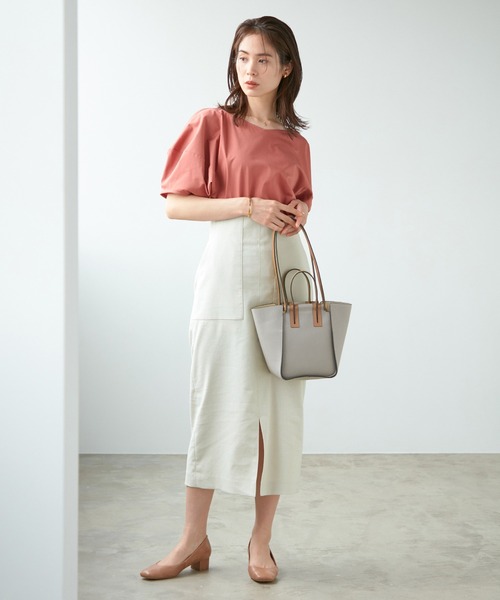 ROPE'（ロペ）の「【今から春まで使える】【洗える】スラブストレッチハイウエストタイトスカート（スカート・レディース・ライトグレー/ベージュ/ブルー系その他4/ピンク・34/36/38/40）」の11枚目の写真