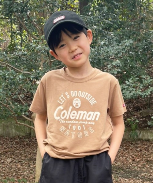 COLEMAN（コールマン）の「【Coleman】ランタンロゴプリント半袖TEE（Tシャツ/カットソー・キッズ・ブルー/ベージュ・120/150/100/130/110/140）」の2枚目の写真