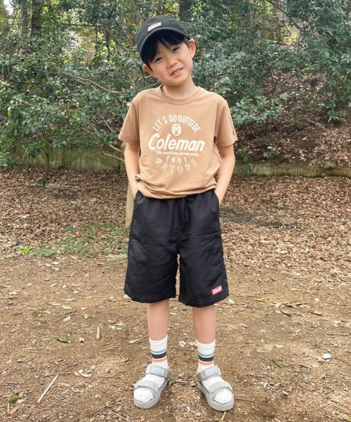 COLEMAN（コールマン）の「【Coleman】ランタンロゴプリント半袖TEE（Tシャツ/カットソー・キッズ・ブルー/ベージュ・120/150/100/130/110/140）」の4枚目の写真
