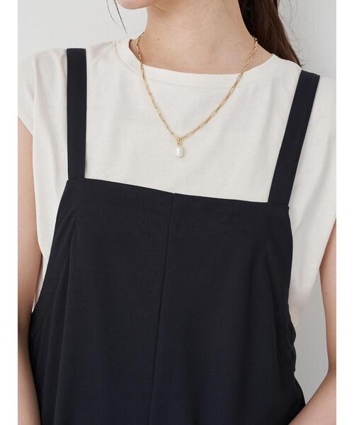 YECCA VECCA（イェッカヴェッカ）の「・インナーsetサロペットワンピース＊（サロペット/オーバーオール・レディース・カーキ/ダークブラウン/ネイビー・FREE）」の22枚目の写真