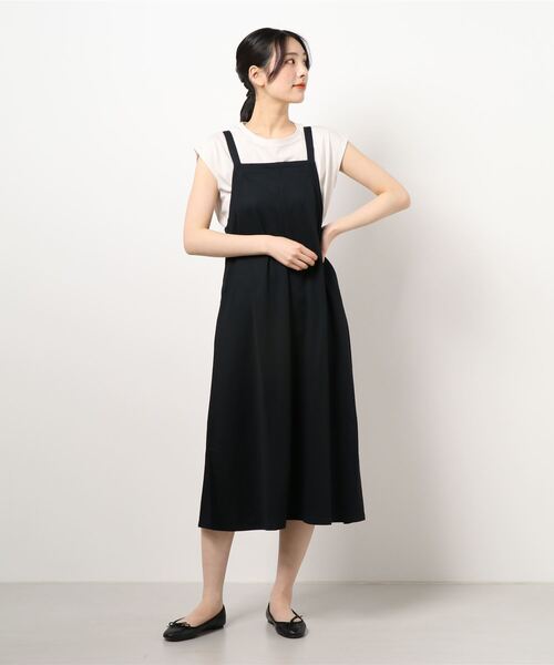 YECCA VECCA（イェッカヴェッカ）の「・インナーsetサロペットワンピース＊（サロペット/オーバーオール・レディース・カーキ/ダークブラウン/ネイビー・FREE）」の15枚目の写真