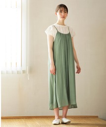 【カールマイヤー】バックデザイン・ギャザーキャミワンピース