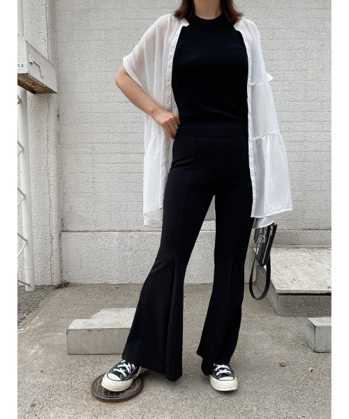 LiSeek（リシーク）の「【LiSeeK】ティアードシフォンブラウス（シャツ/ブラウス・レディース・ホワイト/グレー/ブルー/ブラック・FREE）」の9枚目の写真