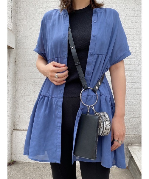 LiSeek（リシーク）の「【LiSeeK】ティアードシフォンブラウス（シャツ/ブラウス・レディース・ホワイト/グレー/ブルー/ブラック・FREE）」の15枚目の写真